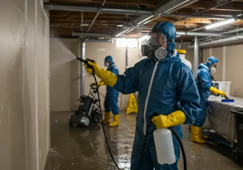 Basement Sanitization and Antimicrobial Treatment process in Bluefield, WV