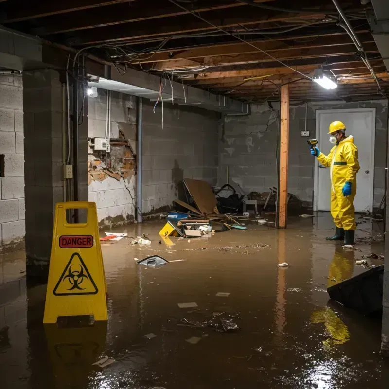 Flooded Basement Electrical Hazard in Bluefield, WV Property