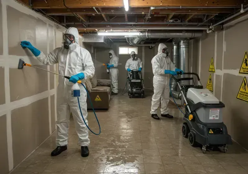 Basement Moisture Removal and Structural Drying process in Bluefield, WV